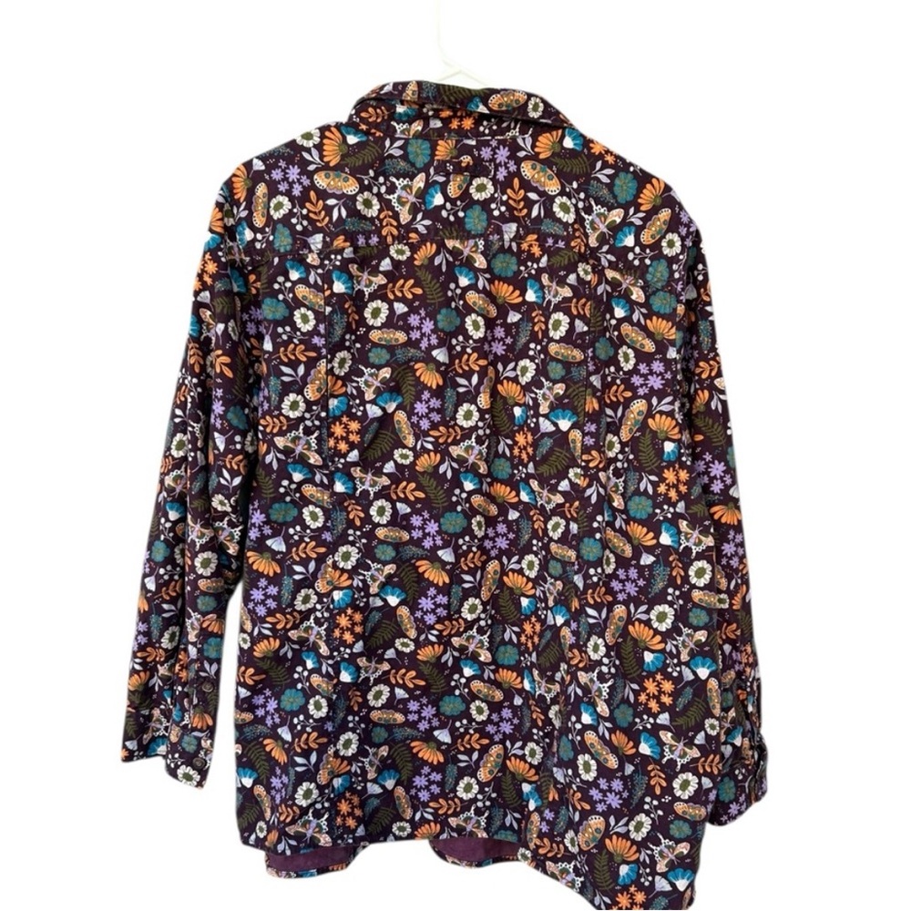 Duluth Trading Co. Women's Free Swingin' Flannel- Size 2XL - Butterfly & Flowers - Picture 8 of 8